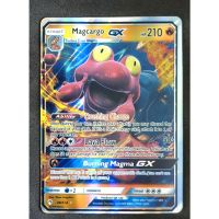 Pokemon Card ภาษาอังกฤษ Magcargo GX Card 44/214 แม็กคาร์โก Pokemon Card Gold Flash Light (Glossy)