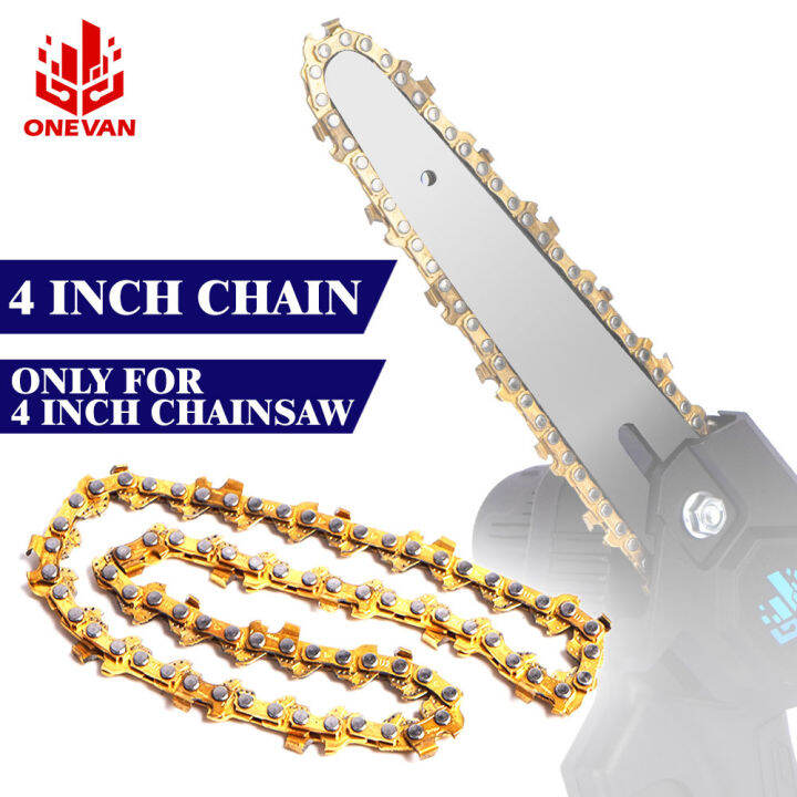 4 Inch Gold Electric Chain And 4 Inch Guide for mini Electric Chain Saw for Logging and Pruning