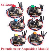 Potentiometer Acquisition Module Rotary Encoder For Arduino ADC Analog Sensor Audio Rotating Potentiometer Knob Cap 5V RV09 10K