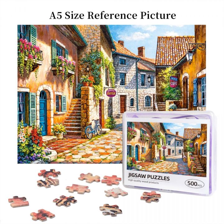 rue-de-village-wooden-jigsaw-puzzle-500-pieces-educational-toy-painting-art-decor-decompression-toys-500pcs