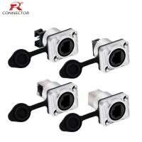 8pcs RJ45 Connector Waterproof D type Panel Mount Socket and Wire Connector Ethernet Network Cable Extender Adapter Cables