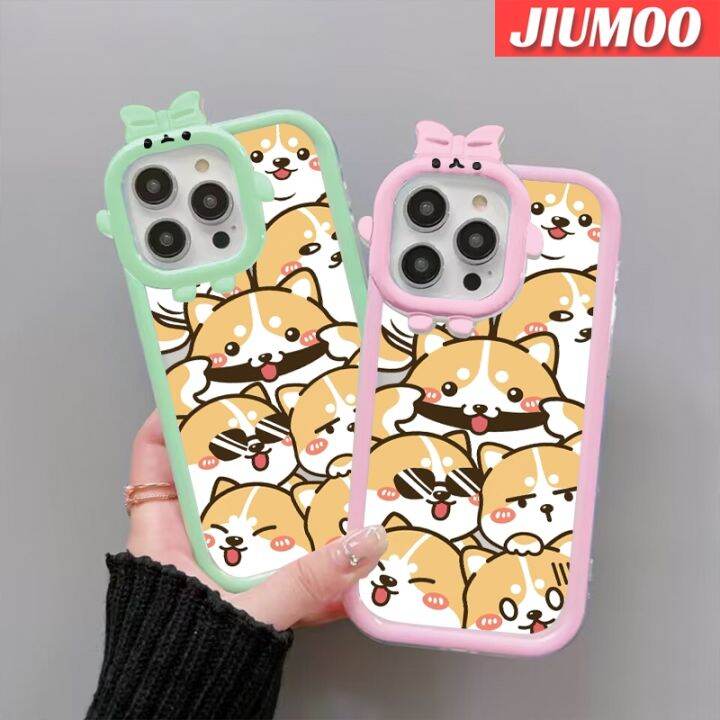 เคส-jiumoo-สำหรับ-iphone-13-iphone-13-pro-iphone-13-pro-iphone-13-pro-max-เคสการ์ตูนสุนัขชิบะอินุน่ารักสร้างสรรค์เลนส์กล้องถ่ายรูปสัตว์ประหลาดน้อยน่ารักป้องกันเคสนิ่มใส่โทรศัพท์กันกระแทกแบบใสปลอกซิลิโ