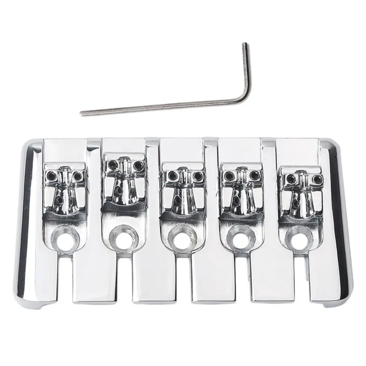 LazaraSport 5 String Bass Guitar Bridge Set + 3 Screws + Wrench for Electric Bass Parts Lazada PH
