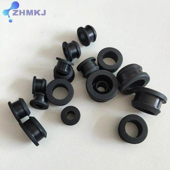 Silicone Rubber Snapon Hole Caps Black Grommet Holes Plugs Wire Cable