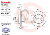 09 D155 11 จานเบรค ล้อ F (ยี่ห้อ BREMBO) รุ่น MITSUBISHI Mirage ปี 2012-&amp;gt;