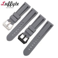 ▦▫™ 22mm 24mm 26mm Pure Color Silicone Watchbands Replaceable Strap Soft and Comfortable Rubber Mens Straps Watch Accessories