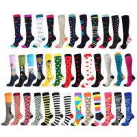 Running Men Women Socks Sports Compression Happy Tube Socks Support Nylon Unisex Outdoor Racing Long Pressure Stockings High