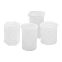 Silicone Candle Mould DIY Crystal Drop Resin Mould Pack of 4 Silicone Moulds, 3D Silicone Moulds, Candle Moulds for Pouring Candles DIY Set