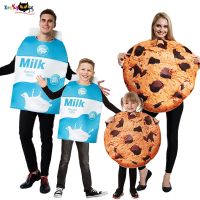 Eraspooky Funny Food Milk Cookies Cosplay Halloween Costumes For Adult Women Kids  Christmas Party Group Family Matching Outfits