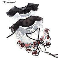 Purelove ผู้หญิง ลูกไม้ คอปกปลอม เมฆ ไหล่ ปลอม ตุ๊กตา ปก เสื้อผ้า ถอดออกได้