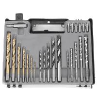 24PC Drill Bit Screwdriver Bit Set High Speed Steel Carbide Tip Multi Purpose Drill Bit Set Woodworking Tool Twist Drill