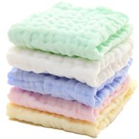 เด็กมัสลิน Washcloths-ผ้าฝ้ายธรรมชาติผ้าเช็ดทำความสะอาดทารก-นุ่มทารกแรกเกิดผ้าขนหนูใบหน้าสำหรับผิวบอบบาง,5แพ็ค12X12นิ้ว