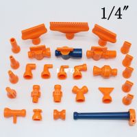 【CC】●☃❖  G1/4  Adjustable Coolant Hose  Fittings Enginerring Plastic Cooling Pipe Round Flat Porous Nozzle with NPT