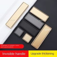 Hardware Hidden Door Handle Black Gold Embedded Handle Zinc Alloy Door Invisible Recessed Pulls Cabinet Handle  Furniture Door Hardware