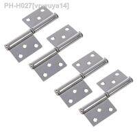 4Pcs Silver Tone Stainless Steel Window Flag Door Hinges 6.1Cm