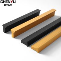 ?✌ ❐❅✺ minimalist lengthened 1 meter aluminum alloy wardrobe door drawer cabinet handle golden black arc side