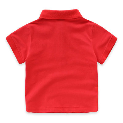 Summer Polo Shirts Boy Girl Childrens Clothing Solid Color Short Sleeve for Boys School Tops Turn-Down Collar Kids Clothes