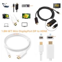 โปรโมชั่น สาย 1.8M Mini Display Port DP to HDMI 1080P Adapter Cable For MacPro MacBook ราคาถูก สายดิจิตอล สายHDMI สายทีวี สายสัญญาณทีวี