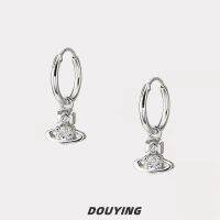 Vivienne Westwood The Empress Dowagers Four-Claw Flash Diamond Zircon Earrings Vivienne REINA Reina With The Same Style Of Small Crowd Temperament Simple Earrings