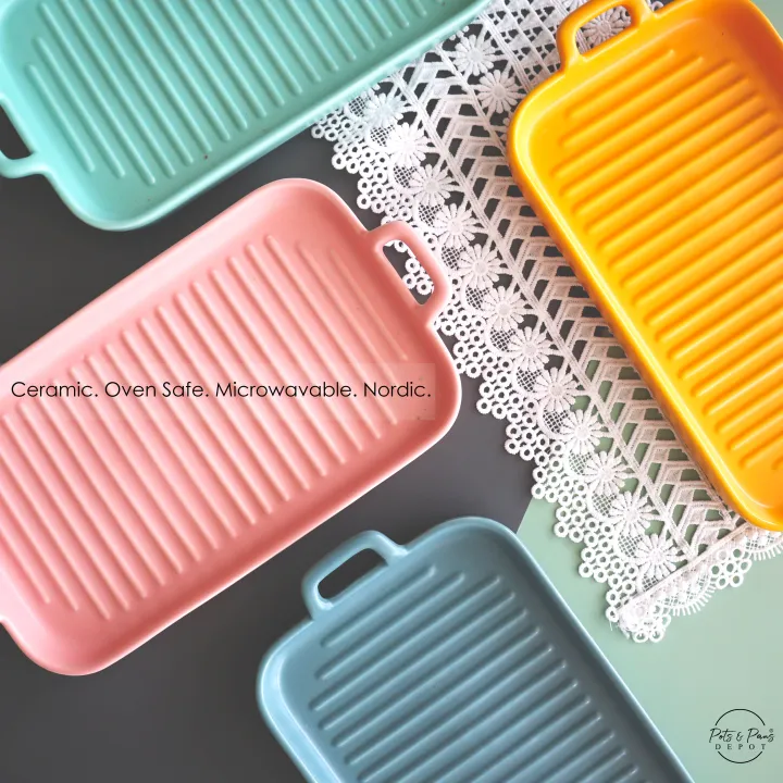 Ceramic Rectangular Griddle Pan Lazada PH