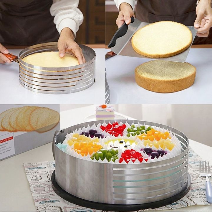 วงแหวนแม่พิมพ์ชั้นตัดเค้ก-nbsp-diy-วงแหวนสแตนเลส-ที่แบ่งชั้นเค้ก-สไลด์เค้ก-cake-slicer