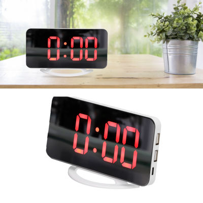 นาฬิกากระจก LED ฟังก์ชั่นเลื่อนออกแบบอย่างมืออาชีพนาฬิกาปลุกขนาดกะทัดรัดสำหรับบ้านสำนักงานสำหรับห้องนอน