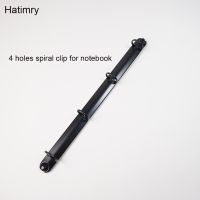 Hatimry Binder clip 4 holes spiral clip for A4 notebook black and silver clip  stainless steel A4 floder clip para paper Note Books Pads