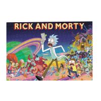 ตัวต่อจิกซอว์ตลกๆ Rick และ Morty สำหรับเด็กผู้ชายและเด็กผู้หญิงของเล่นเพื่อการศึกษาการศึกษาเพื่อตรัสรู้ของขวัญ1000ชิ้น