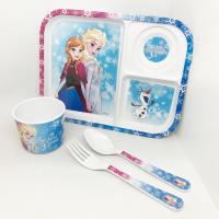 ชุดจานข้าวเด็กเมลามีน 4ชิ้น Sister Frozen-SET01X7 ยี่ห้อฟลาวเวอร์แวร์