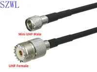 ทองเหลือง RF RG58มินิ UHF ชายเสียบ UHF SO239หญิงแจ็คเชื่อมต่อ RF C Oaxial จัมเปอร์ผมเปียเคเบิ้ลสำหรับวิทยุเสาอากาศ6นิ้ว ~ 50เมตร