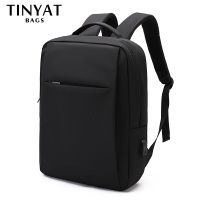 ❣﹊ TINYAT Men 15.6 Inch Laptop Backpacks Business Travel Waterproof Shoulder Bag For Teenager Light Large Capacity School Backpack