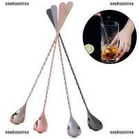 ☁ NTPH ✹★ 1Pc long handle mixing spoon stainless steel bar cocktail spoon