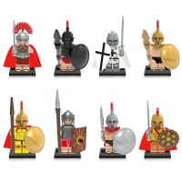 Compatible with LEGO minifigures medieval legionnaires Roman warriors fighting Spartan warriors assembled building blocks toys