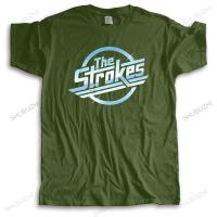 The Strokes Men Black Tshirt Rock Band Fan Tee Shirt Music Size S M L XLXXL mens t-shirt new cotton man t shirt drop shipping