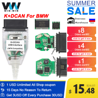 สำหรับ BMW K DCAN K สามารถ FTDI ชิปสำหรับ BMW OBD2ออโต้คาร์เครื่องมือวิเคราะห์ OBD 2สแกนเนอร์สวิทช์อินเตอร์เฟซ USB เคเบิ้ล K DCAN สำหรับ BMW