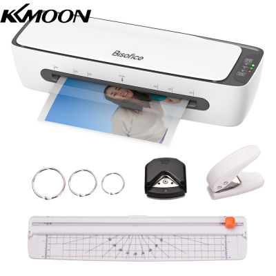 KKmoon Bisofice SL688 Desktop Laminator Machine Set A4 Size Multifunctional Hot And Cold Lamination 2 Roller System ความกว้างสูงสุด9นิ้วพร้อม Paper Cut-Ter Trimmer Rounder Hole Puncher Binding Hoop Suitabe