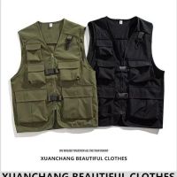 The wave function of the four seasons wind tactical vest men and women loose diablo high street leisure tooling sleeveless vest coat tide