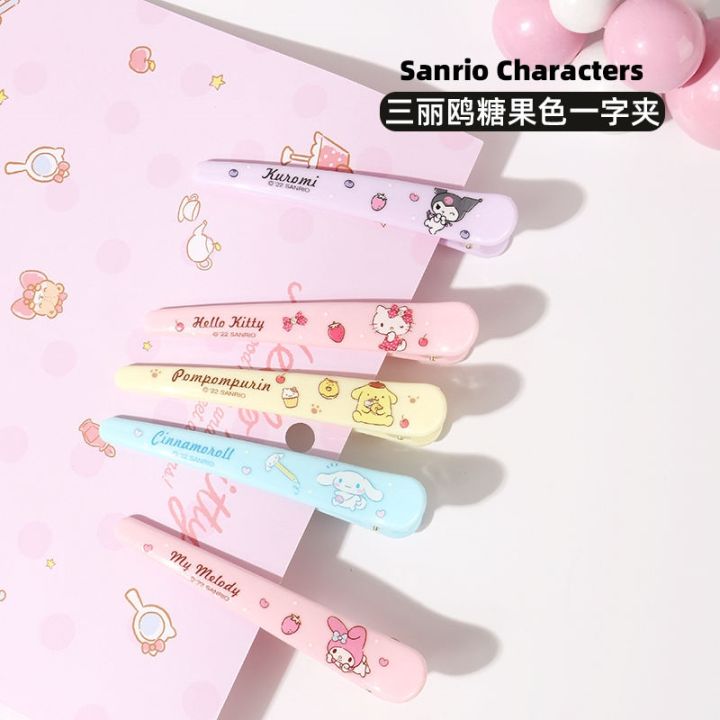 sanrio-genuine-cinnamon-dog-kulomi-candy-color-bangs-clip-cute-cute-cartoon-hairpin-clip-hair-accessories-byue