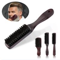 Men Beard Wood Handle Boar Bristle Moustache Cleaning Hairdressing Anti Static Barber Hair Styling Comb Shaving