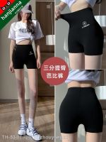 ✙✇ Three-point Shark Pants Womens Summer Thin High Waist Belly-tucking Large Size Yoga Barbie Anti-walking Base Safety Shorts