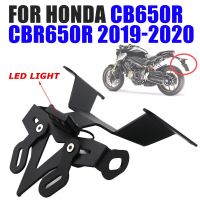 สำหรับ HONDA CB650R CBR650R CB 650R CBR 650 R อุปกรณ์เสริมติดด้านหลังมอเตอร์ไซค์ที่ยึด Dudukan Plat ตัวกำจัดบังโคลนรถที่ติดท้าย