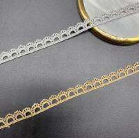 5 เมตรที่สวยงามเย็บปักถักร้อย DIY Craft Lace Trim ความกว้าง 1 ซม.ทองเงินเครื่องแต่งกายตกแต่งตัด-sdgerte