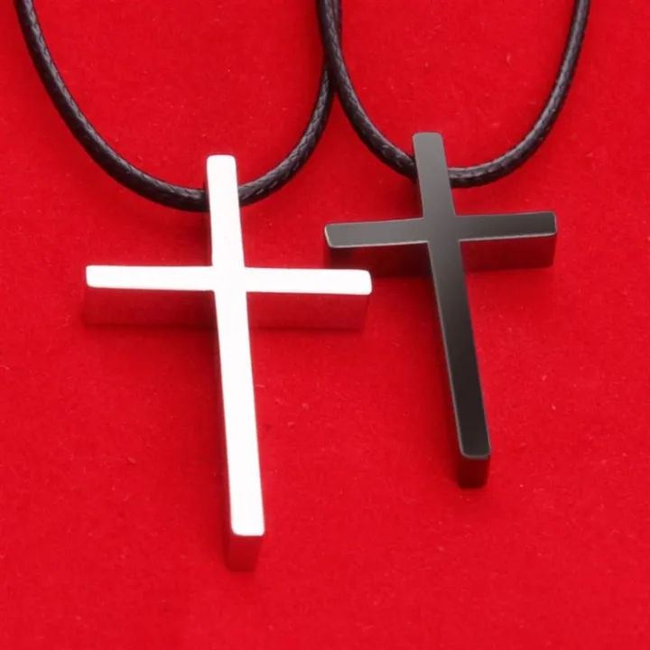 leather-cross-pendent-necklace-leather-black-cross-necklace-new-simple-cross-aliexpress