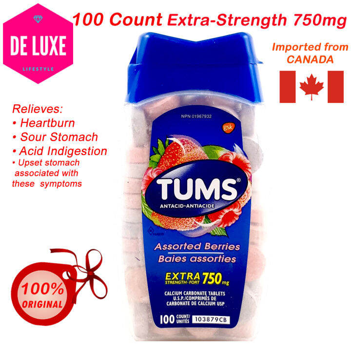 Tums Antacid Extra Strength.Fort 750mg 100 count Expiry 2026