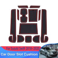 Car Slot Hole Pad For Suzuki Swift 4 ZC33S 2018 2019 2020 Auto Gate Slot Cup Rubber Styling Cushion Rubber Mat Car Accessories