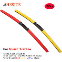 HESITE Blue Wiper Blade Colorful For Nissan Terrano II R20 III D10 XV XL Plus 1994 1995 1998 1999 2000 2004 2005 2014 2015 Model