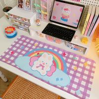 Kawaii Mouse Pad Animals Friut Bear Rabbit Table Mat Student Mousepad Computer Keyboard Pad Table Mat Tissue Box Desktop Mat