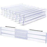 【2023】24PCS Drawer Dividers Organizers Adjustable Cabinet Storage Clothes Drawer Organizer Clear Drawers Separators Kitchen Tools ！ 1