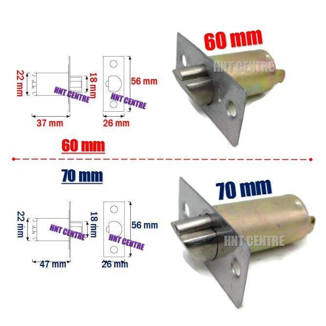 Cylindrical Door Lock Latch Tongue 60mm 70mm BACKSET SPARE PART