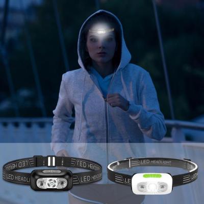 Rechargeable LED Headlight Motion Sensor Head Lamps Outdoor Wide Beam Waterproof Flashlight for Adults Rechargeable Headlamp Long Standby Flashlight for Forehead superb